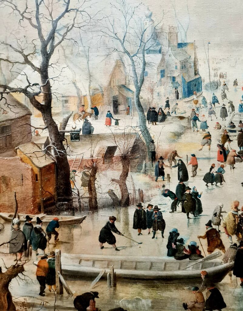 πίνακας από το Rikjsmuseum στο Άμστερνταμ, πατινάζ στον πάγο Avecamp