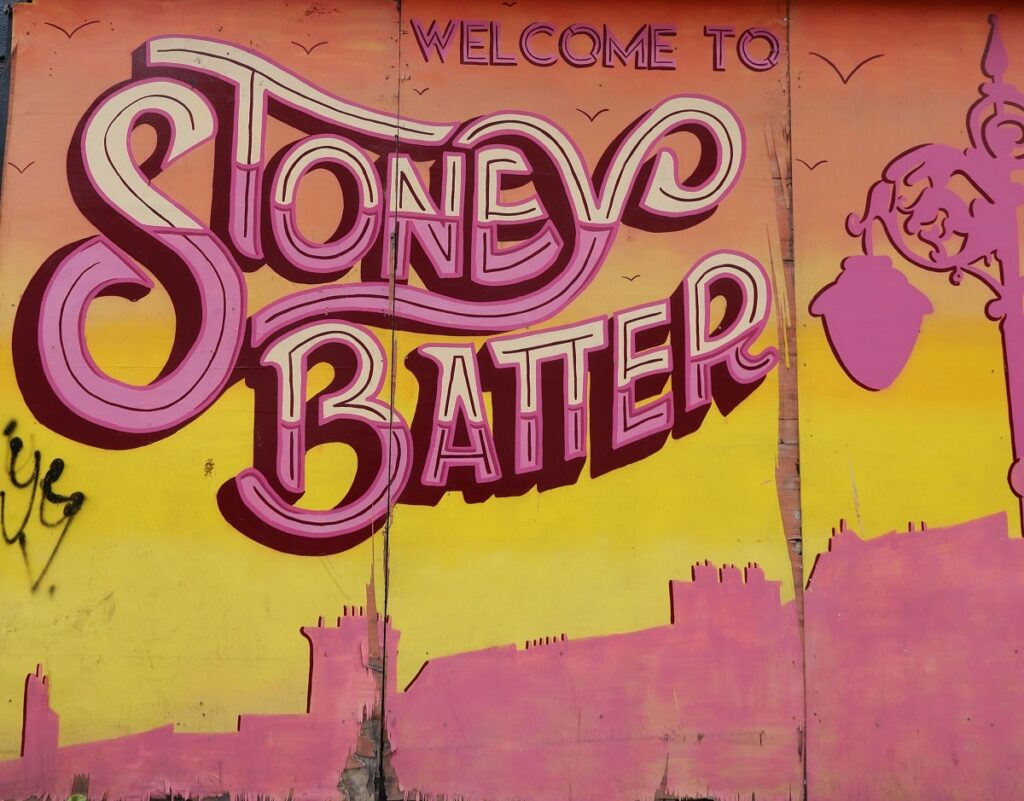 Γκράφιτι Welcome στο Stoneybater του Δουβλίνου