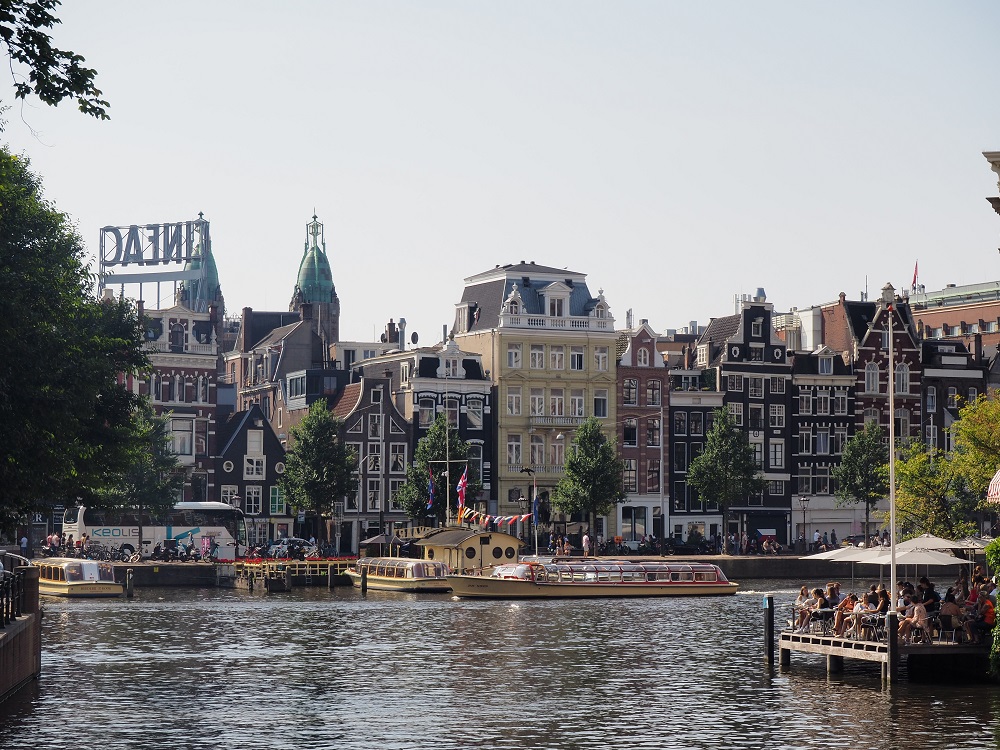 Άμστερνταμ πανοραμική θέα στα κανάλια